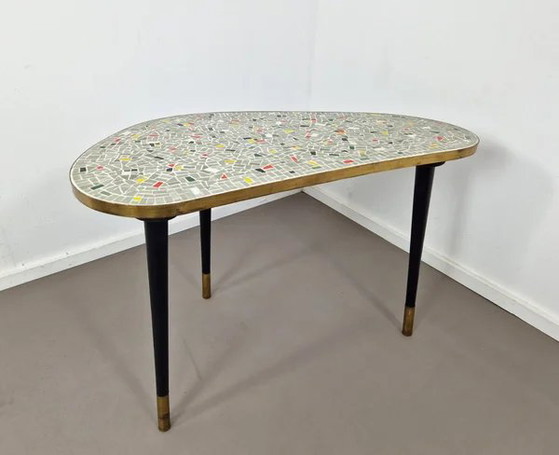 Mesa de Centro Mosaico Mid-Century, Libros de arte, Latón, Negro, Mid Century Modern (foto 7 de 10)