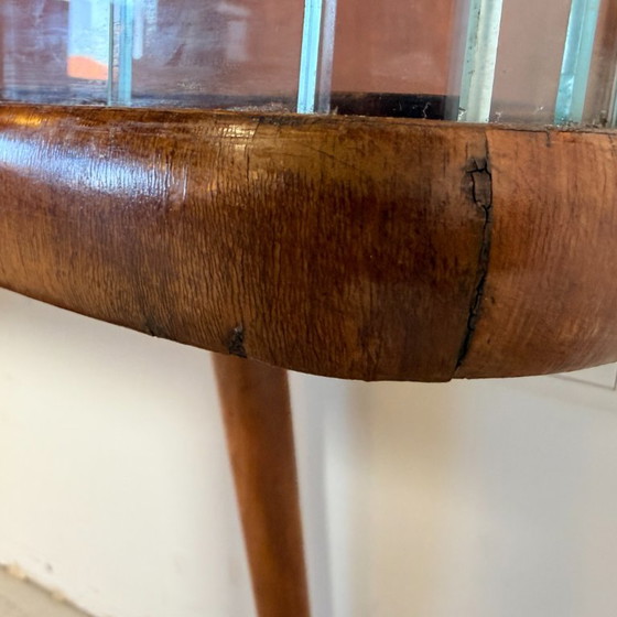 Vetrina vintage con ante in vetro – Noce caldo e stile Art Déco – Anni '50 – Vetrine, Wood (photo 12 of 13)
