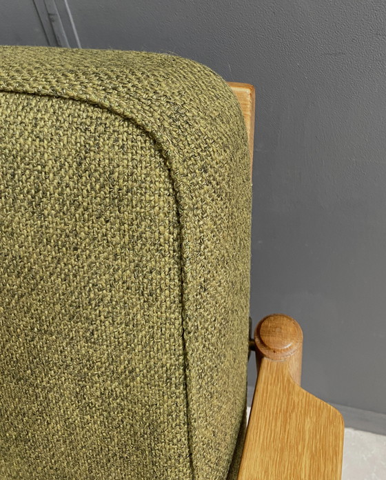 Image 1 of set di poltrone in tessuto verde e legno 1960