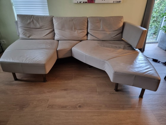 Image 1 of Jori Wing grey leather sofa