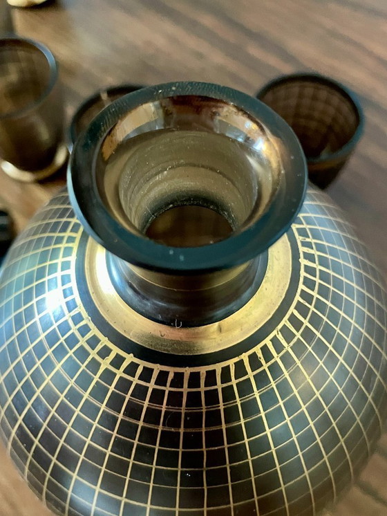 Image 1 of Prachtige Art Deco likeurkarafset uit de jaren 30