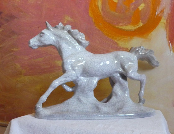 Image 1 of Karlsruher  Majolika Keramik Figur Pferd 4348 Lilli Hummel-König uk4aeb