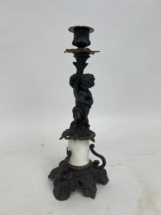 Image 1 of Juego de candelabros rococó antiguos, ca. 1900