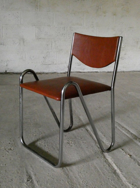 Rara sedia Bern di Guy Bernard per MEUROP, 1974 – Sedie e poltrone, Metallo, Cromo (photo 3 of 6)
