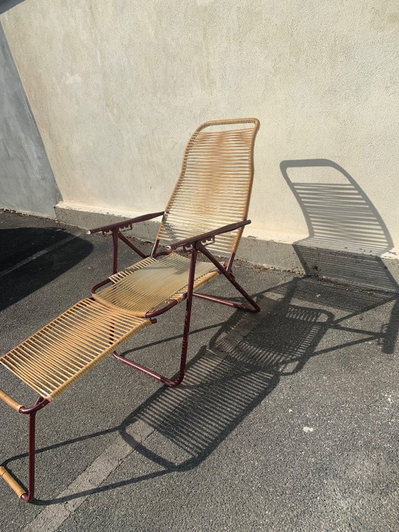 Image 1 of Echte vintage scoubidou chaise longue