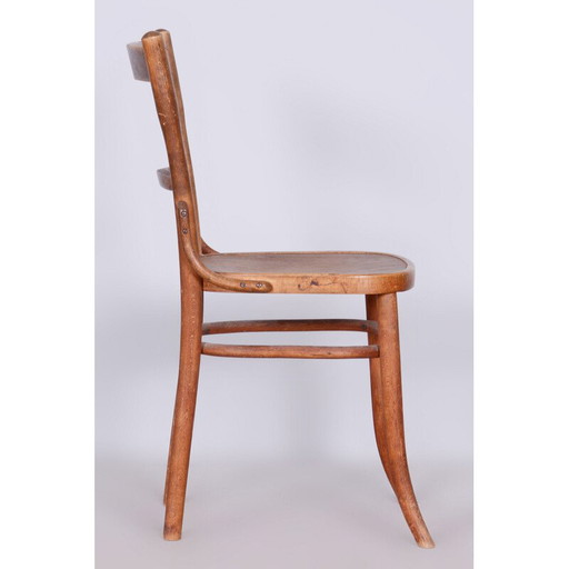 Vintage Art Deco beech chair by Fischel, Czechoslovakia 1920