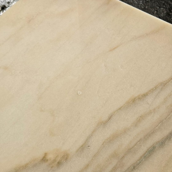 Image 1 of Tavolino da caffè vintage francese in marmo e ottone - Tavolo da cocktail - Tavolo da salotto - Stile Regency - Anni '70