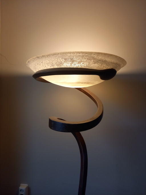Lampada da terra di grandi dimensioni – vloerlampen, Metal, Glass