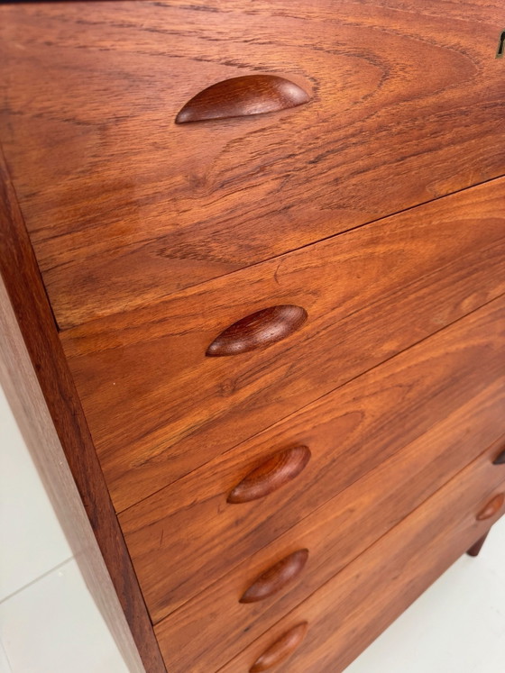 Danish Teak Chest of Drawers, Denmark, 1960s – Wood (photo 8 of 9)