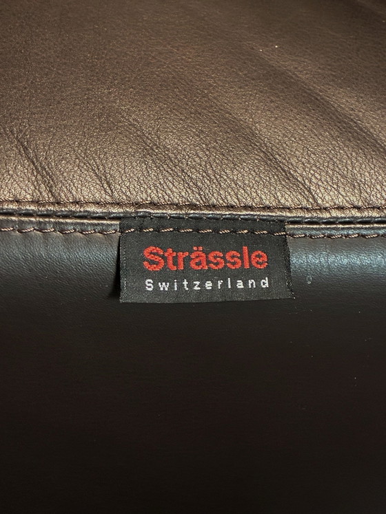 Strässle modern lounge chair in near mint condition – Adjustable recliner chair, Chrome, Leather (photo 2 of 8)