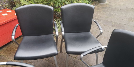 4x Rolf Benz Eetkamerstoelen