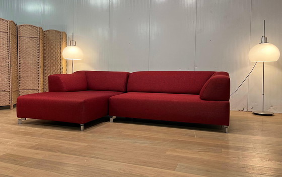 Image 1 of NEW Upholstered Leolux Faya Lobi Corner Sofa Red