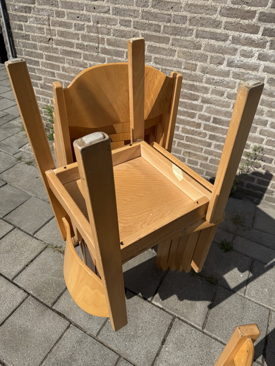 Image 1 of Partij van 51x vintage plywood stapelstoelen ‘70