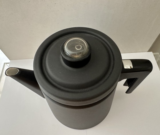 Image 1 of Arabia Finel koffiepot + percolator kleur mat zwart VINTAGE