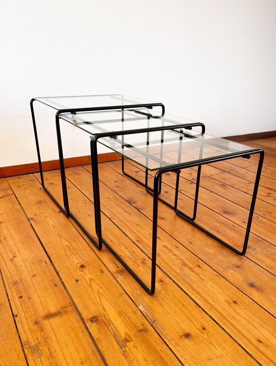 Image 1 of Vintage 80s Mimiset Nesting Tables Postmodern