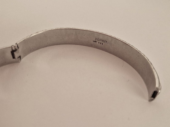 Image 1 of Solid silver bracelet with snake pattern - Marked - 34 grams