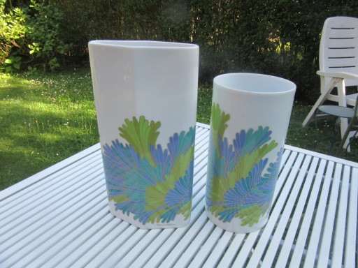 2 vazen ​​(30 cm en 25 cm) van Rosamunde Nairac Rosenthal Studio Line, modernistisch