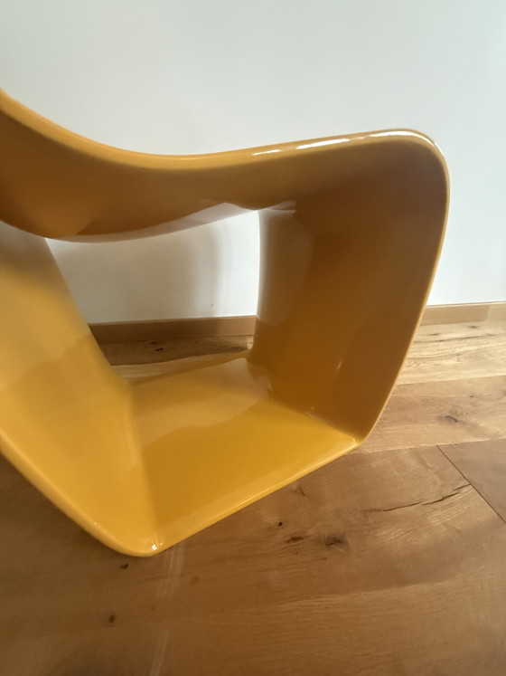 Fauteuil SIGN inspiré/outdoor par Piergiorgio Cazzaniga pour MDF Italia – Jaune laqué – Chaises & fauteuils (photo 5 of 12)