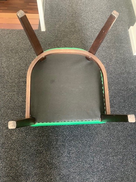 Image 1 of 8 sedie in skai verde