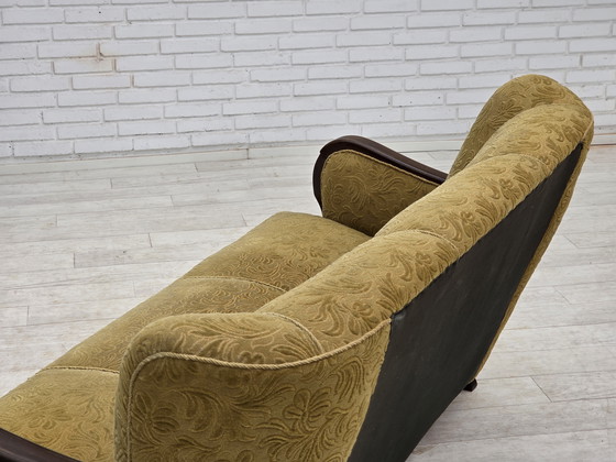 Image 1 of Sofá danés de tres plazas, años 60, en su estado original, tapizado en lana y algodón.