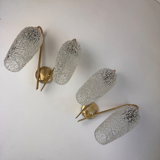 PAR DE APLIQUES DE PARED DOBLES VINTAGE "MAISON ARLUS"