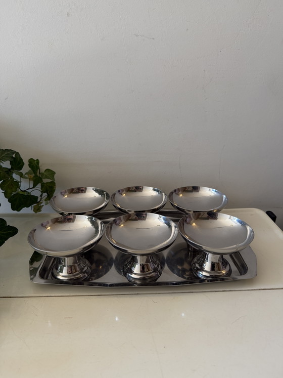 Set di 6 coupé cromate – Bicchieri e caraffe, Chrome (photo 4 of 5)