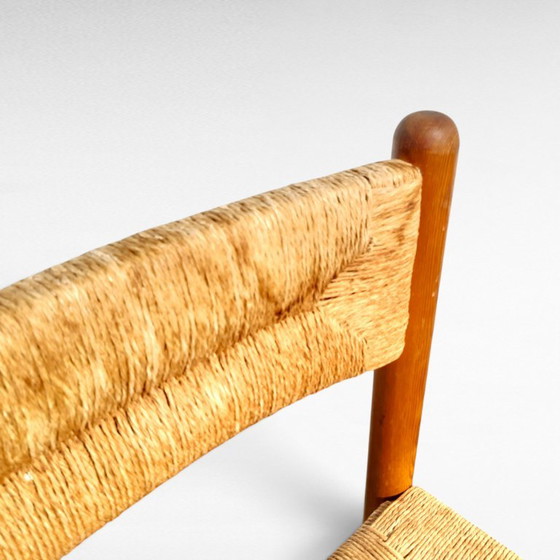 Paar Vintage Design Grenen En Biezen Stoelen, Jaren 70 – Eetkamerstoelen, Wicker (photo 13 of 18)