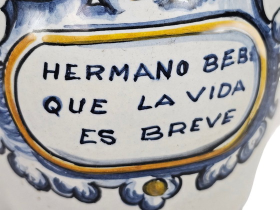 Image 1 of Talavera – Ausgusskrug – Majolika – handbemalt – Spanien – 3. Viertel des 20. Jahrhunderts