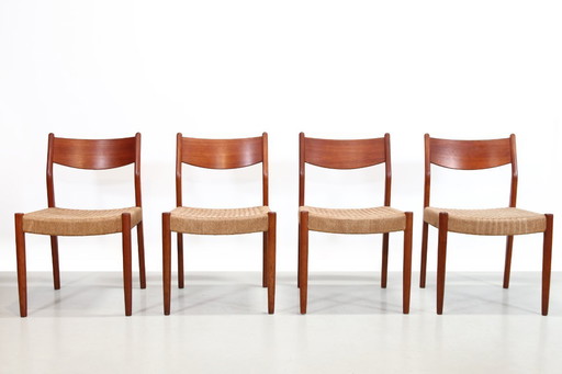 Set van vier teak Marten Franckena stoelen voor Fristho
