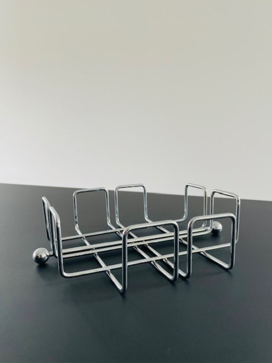 Image 1 of Retro chrome napkin holder with weight