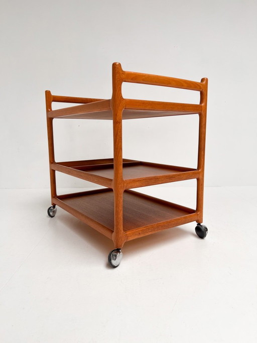 Carrito de teca de Andersen para Silkeborg, años 70 – serveerwagens, Wood, Vintage