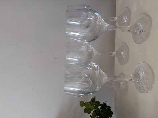 Set mit 5 Kristallweingläsern