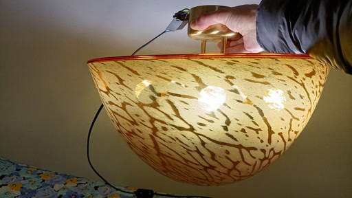 La Murrina branded pendant lamp in the shape of an amber cup with 5 lights