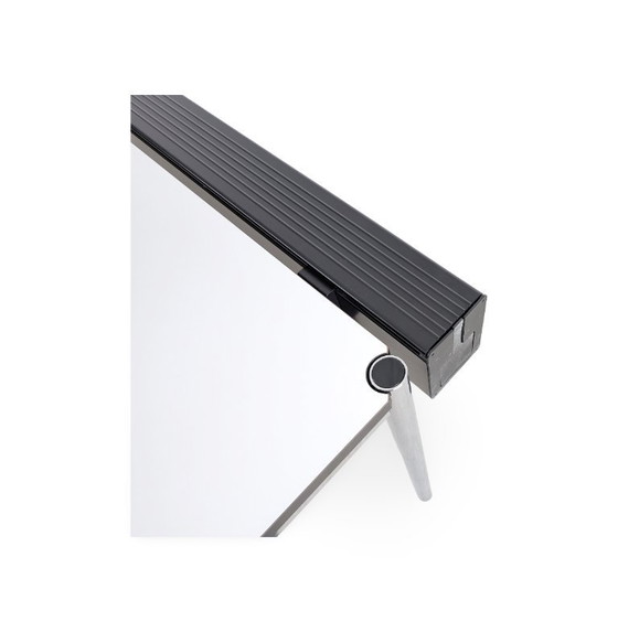 Image 1 of 2x USM Haller tafel, hars, wit, bureau, parelgrijs, kabel