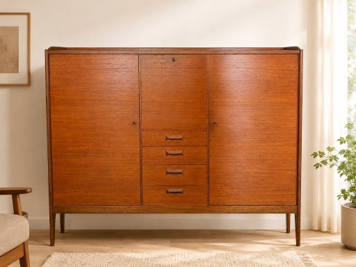 Credenza Mid-Century DeWe (Deutsche Werkstätten) anni '60 - Solo da collezione – high boards, Wood