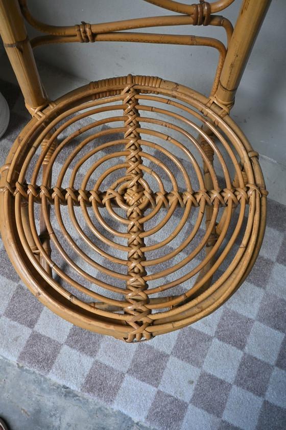 Image 1 of Rattan chair with high back, Rohé Noordwolde, 1960s