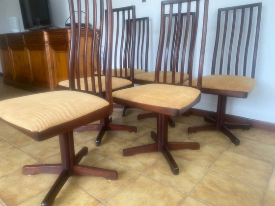 Image 1 of 6 hermosas sillas giratorias A.H. Macintosh de teca