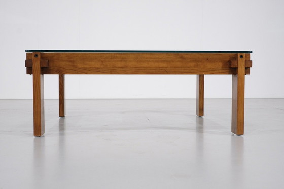 Image 1 of Vierkante eiken salontafel, Italië - 1970