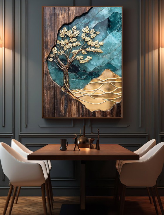 Image 1 of Acrylic Glass Artwork | 200x140 cm | Depthwave #8 (Ori, 1983)