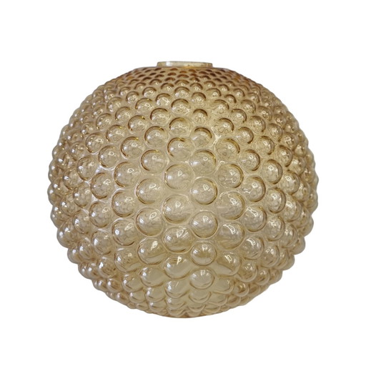 Paralume a bolle d'aria giallo vintage