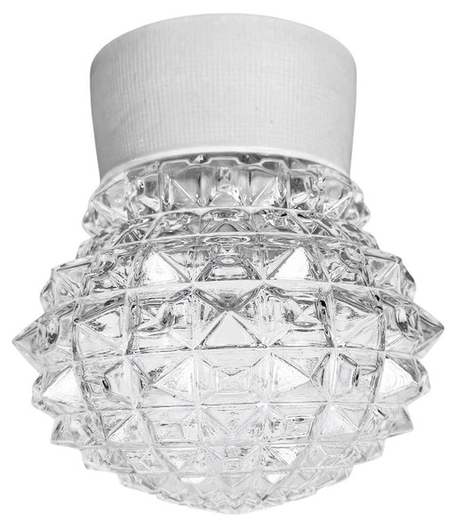 Lampada da soffitto vintage in porcellana bianca, anni '70 – plafondlampen, Porcelain