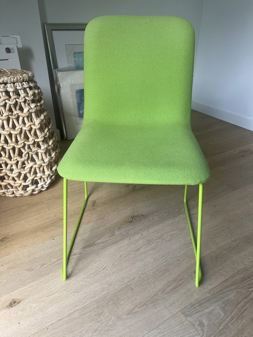 Lensvelt THIS 141 chaise acier chromé/laine empilable (52x51x81x45) by Richard Hutten