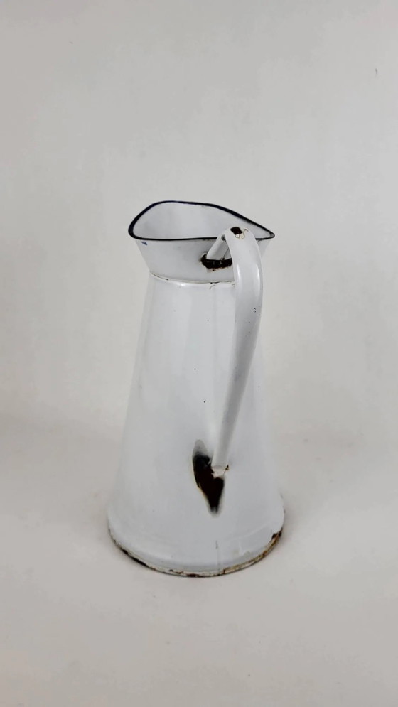 Enamelled sheet metal jug – Glass & Decanter, Vintage (photo 3 of 7)