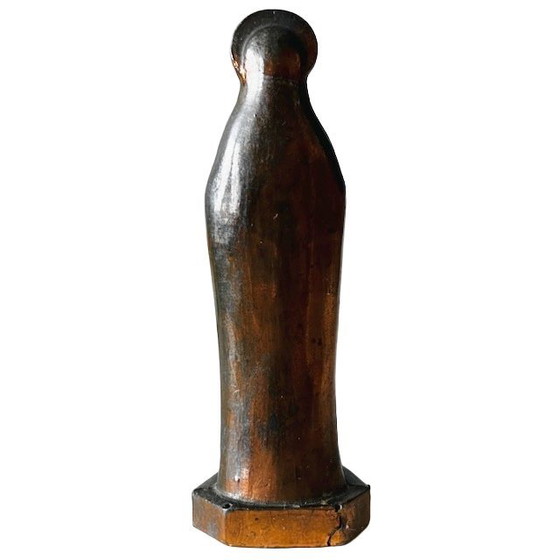 Image 1 of Statue vintage Maria en cuivre 15 cm