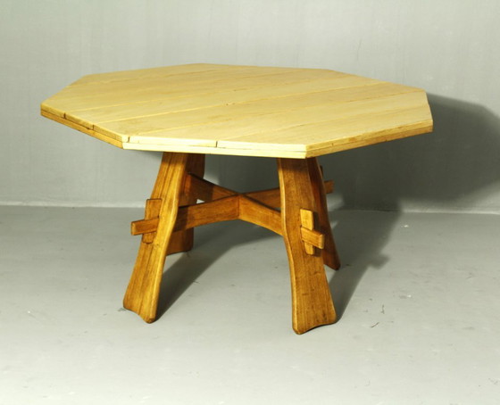 Image 1 of Brutalist Teak Garden Table, 1970s