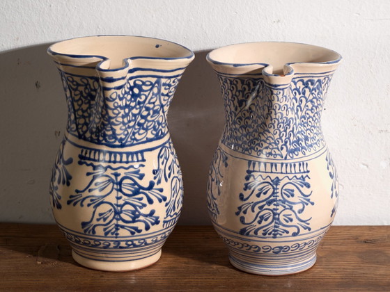 Pair of Vintage Glazed Ceramic Jugs, Central Europe, circa 1950 #3, Crockery (photo 5 of 10)