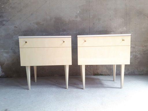 2 comodini vintage stile Kennedy anni '50/'60