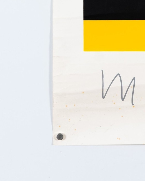Image 1 of Max Bill Grenoble – 1969 – Originele vintage zeefdruk tentoonstellingsposter van Max Bill – Zwitserse stijl – 62,5 x 44,5 cm