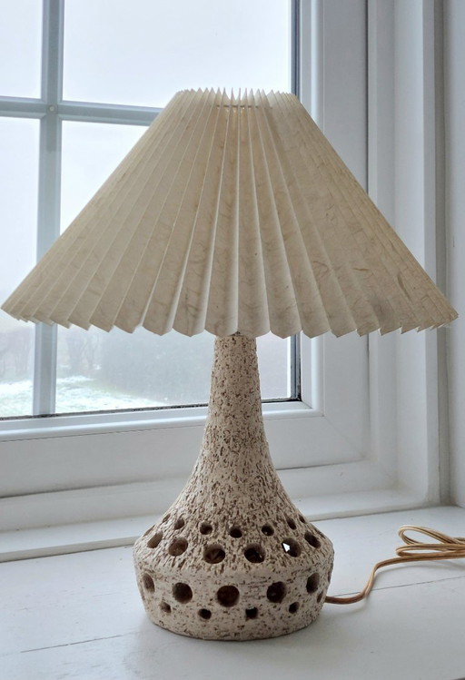 Deense mid-century lampvoet, keramiek 