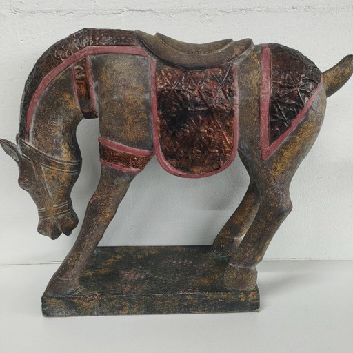 Cavallo decorativo color cuoio